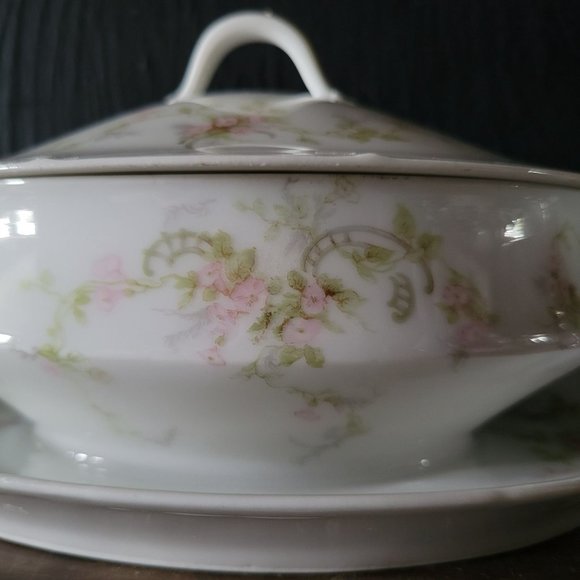 Haviland Limoges Sauce Boat & Lid w/ Attached Underplate Schleiger 161-4 *Read - Picture 11 of 13